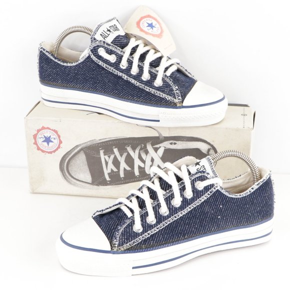 Converse Shoes - New Vintage Converse Inside Out Denim Shoes USA 8